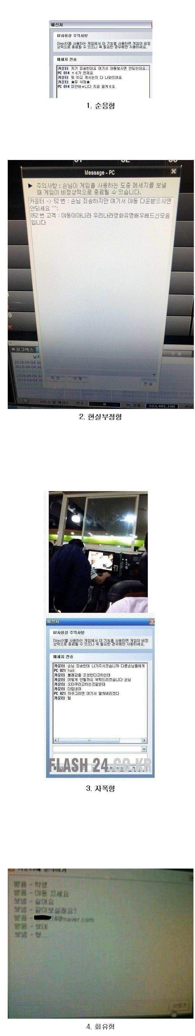 PC방에서 포르노 보는 사람 유형