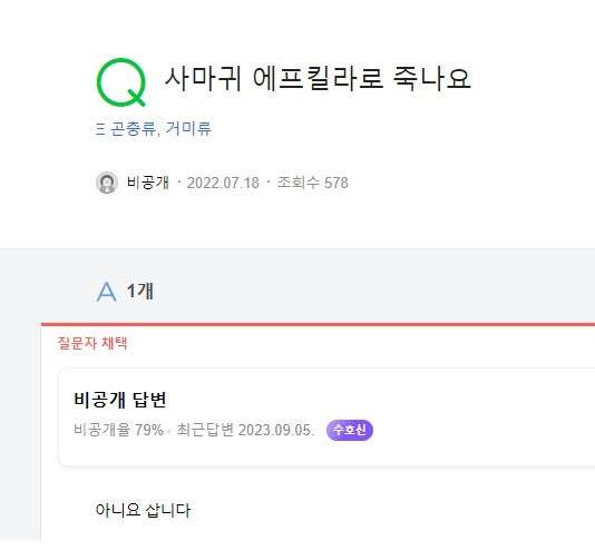 사마귀 에프킬라로 죽나요?