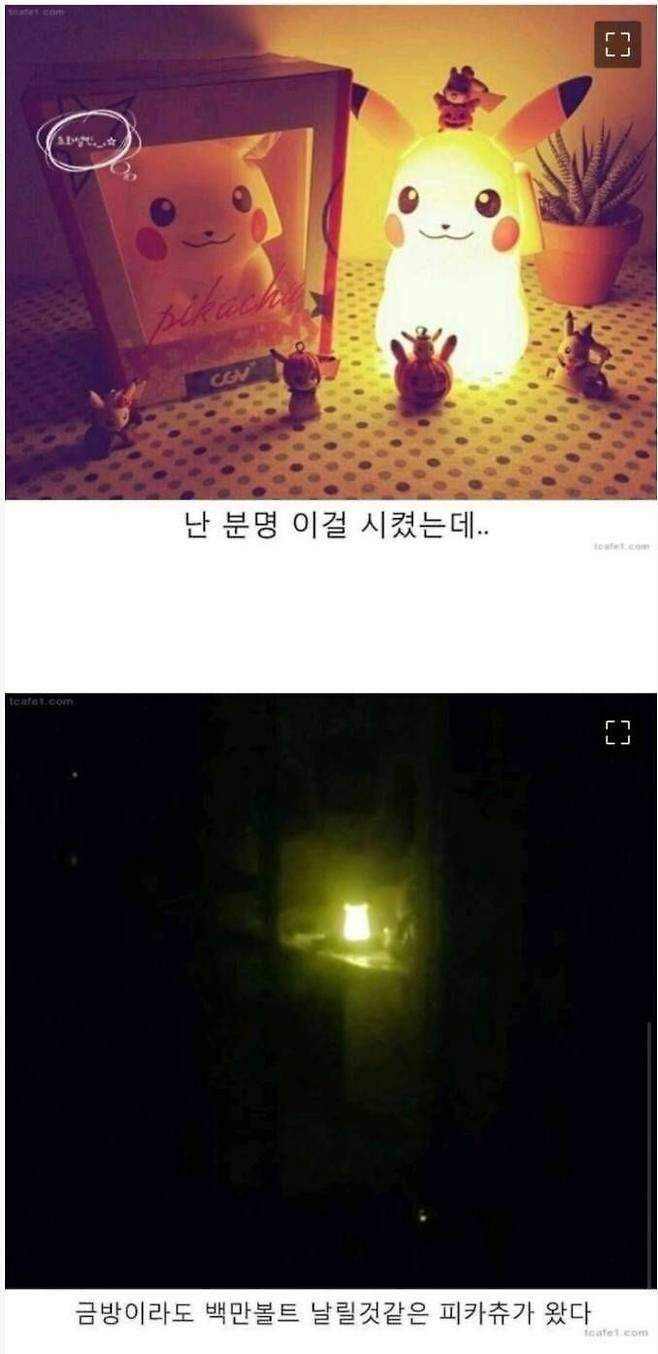 피카츄 조명 저세상 후기