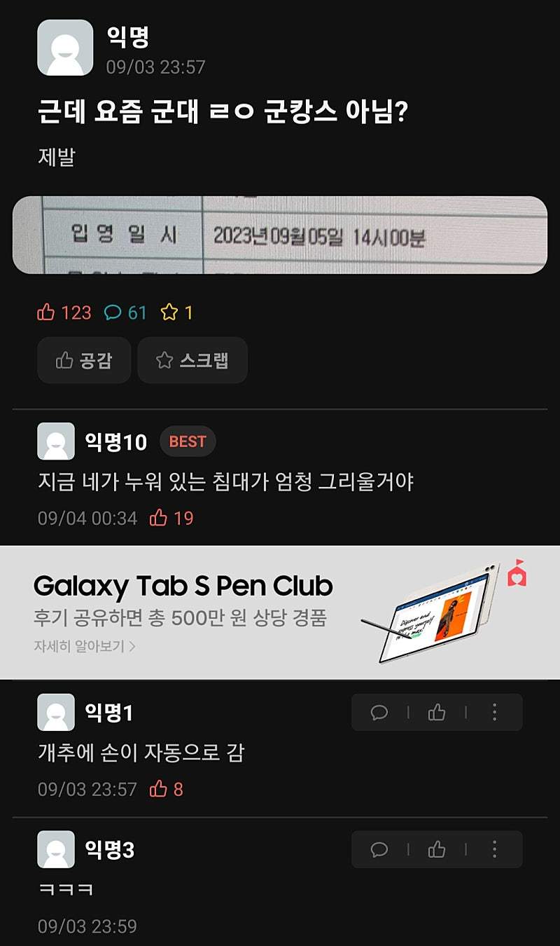 근데 요새 군대 ㄹㅇ 군캉스 아님?