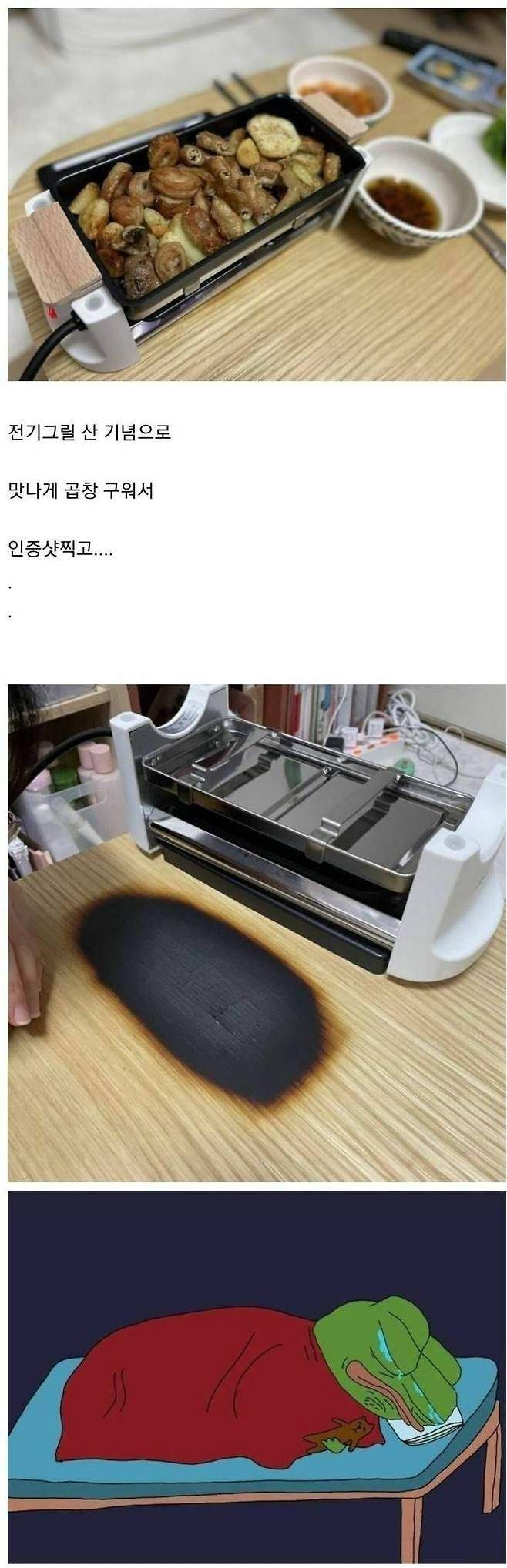 어질어질한 전기 그릴 사용 후기