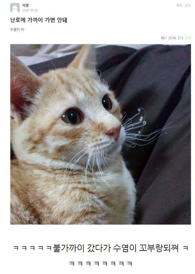 난로에 가까이 가면 안되는 이유