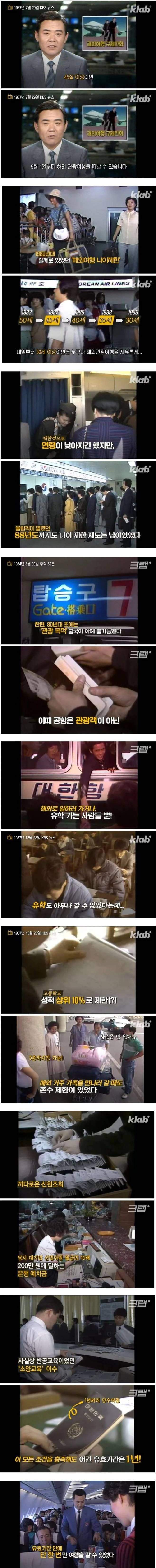 80년대 해외여행 가능 조건