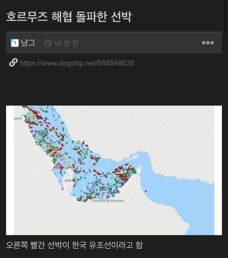 호르무즈 해협 돌파한 한국 선박.jpg