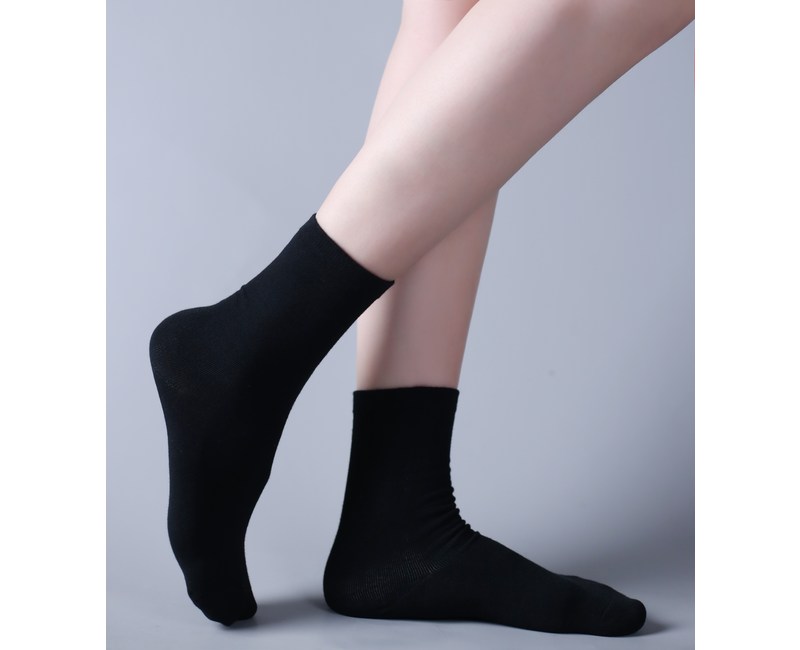 베이스알파에센셜 여성용 무지 중목 양말 10켤레