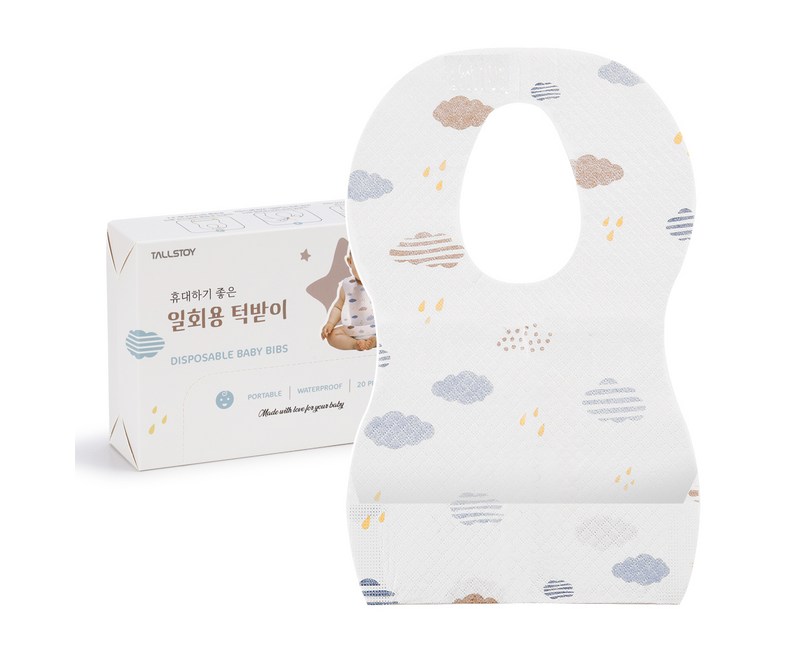 톨스토이 유아용 일회용 방수 턱받이 20p