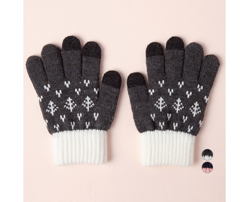 롤리트리 아동용 기모 안감 터치 손가락 장갑