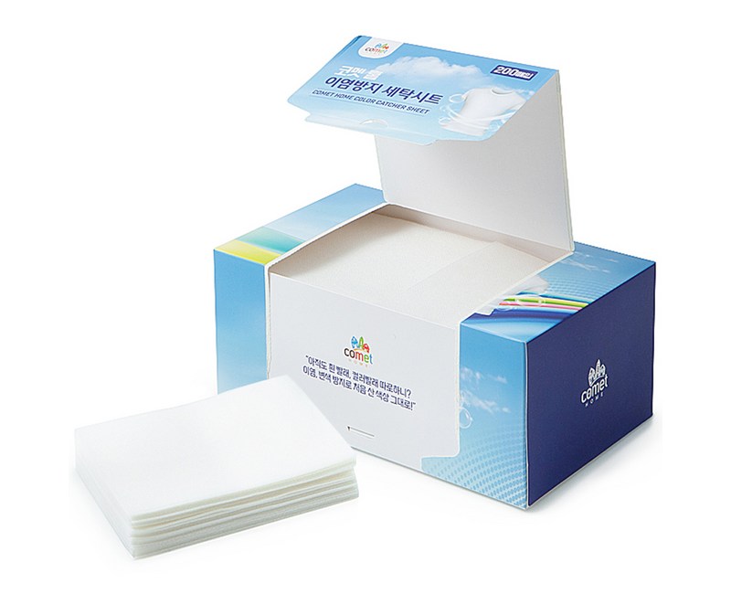 코멧 홈 이염방지 세탁시트 200매