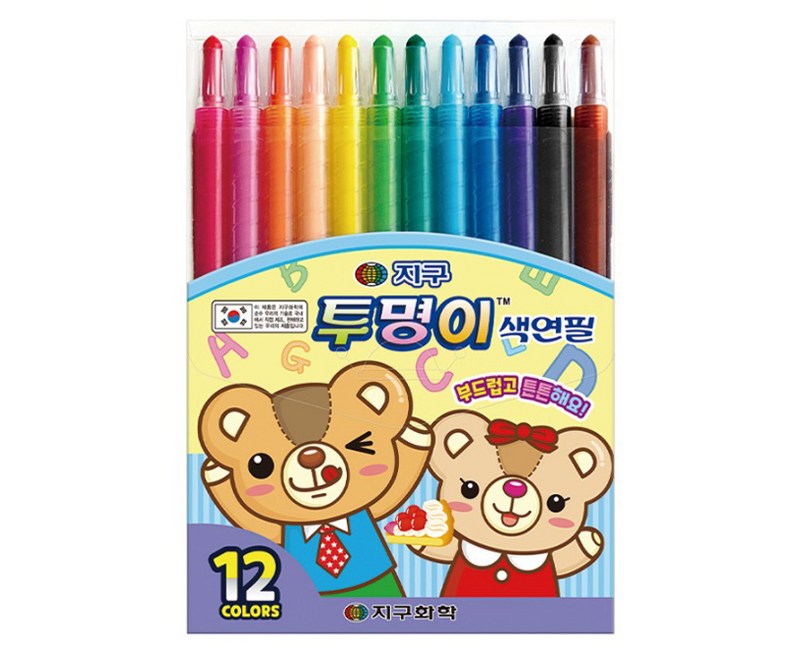 지구화학 투명이 색연필 12종 세트