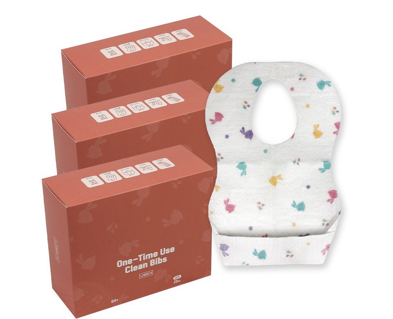 나와아기 유아 일회용 턱받이