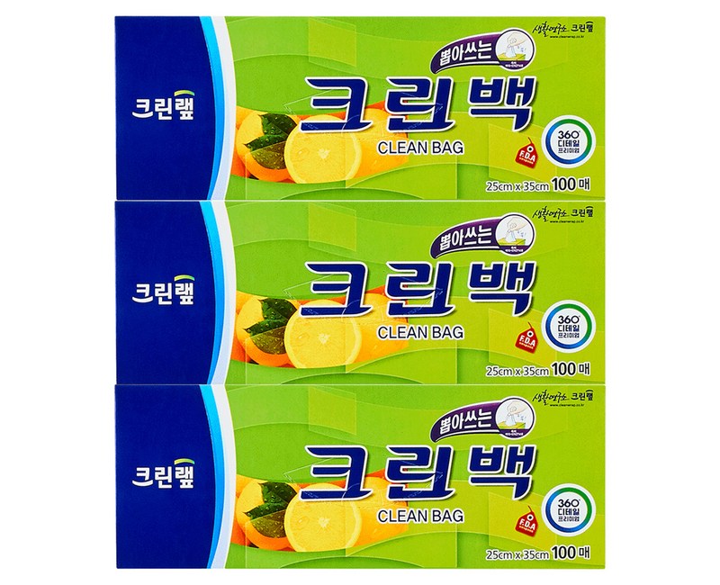 크린랩 뽑아쓰는 크린백 25cm x 35cm