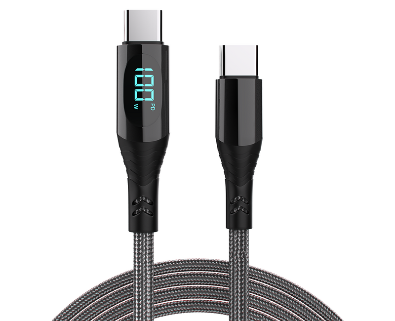 굿밸류 디스플레이 C타입-C타입 PD 100W 초고속 충전케이블