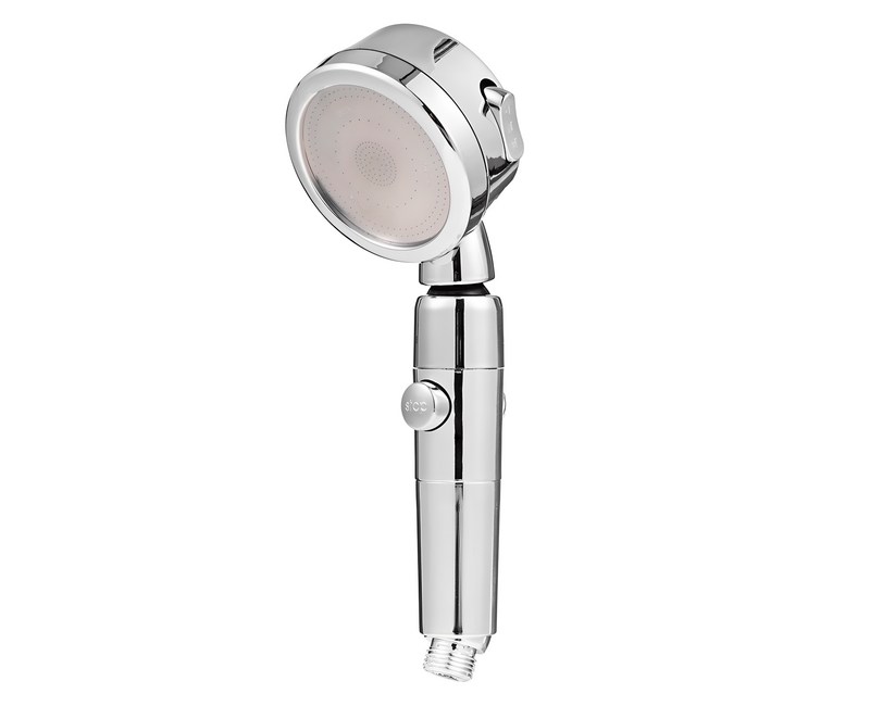 코멧 홈 3단 수압조절 절수 샤워기 헤드 실버