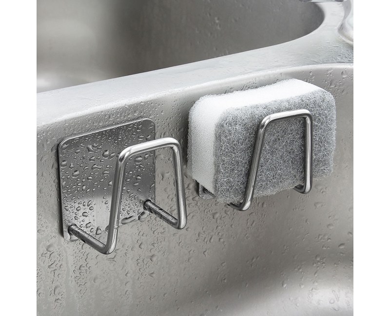 구띵 스테인레스 접착식 다용도 수세미 거치대