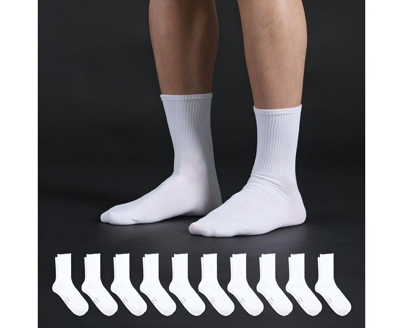 착스 남성용 프리미엄 앞코보강 스포츠 밴드 장목 양말 10켤레 세트