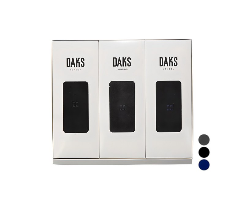 닥스 남성용 신사 무지 장목 3족 양말 선물세트 + 쇼핑백