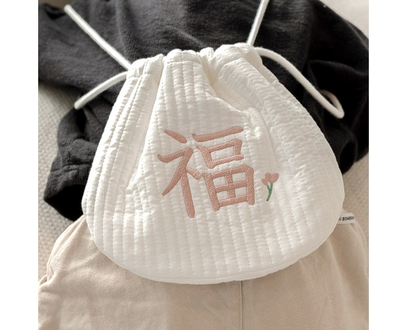 로맘틱스 아기 복주머니 자수 용돈주머니 새해 용돈가방 대형