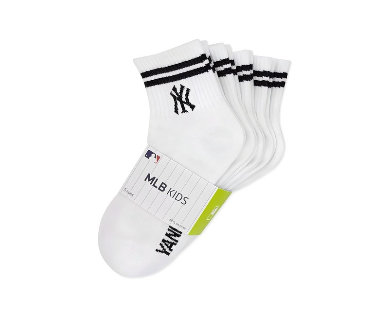 MLB 아동용 빅 투라인 로고 중목 양말 5족