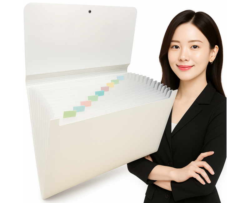 3만개돌파 미미누 슬림핏 아코디언 파일 13칸 파일철