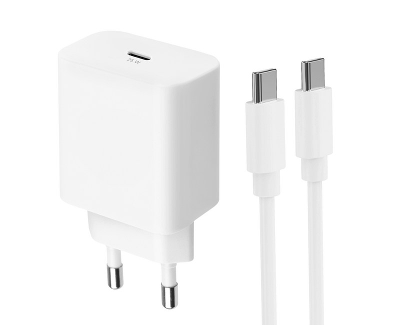 홈플래닛 25W PPS PD 3.0 초고속 충전기 + CtoC 케이블 1.2m