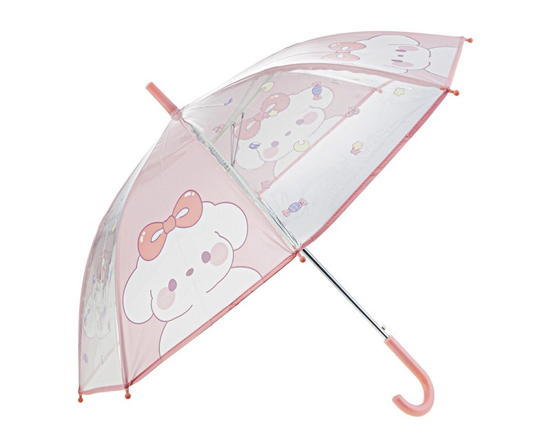 코멧 키즈 귀여운 강아지 캐릭터 투명 아동 우산
