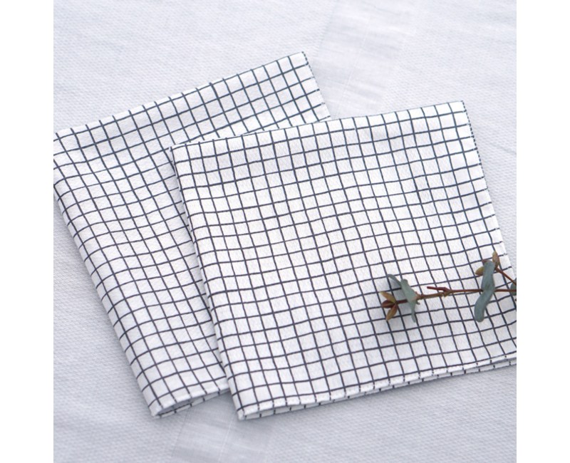 유트러스 엠보싱 블랙 가제손수건 5p