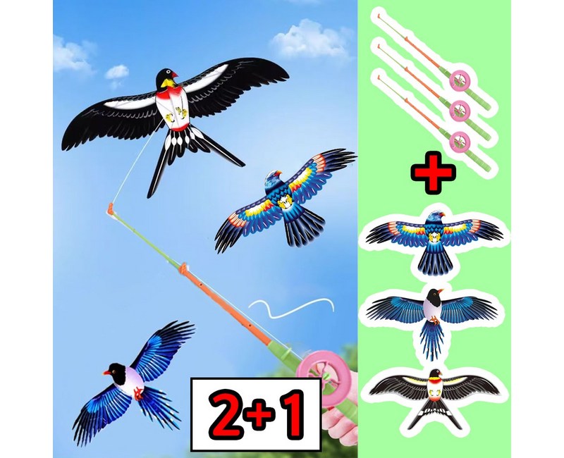 2+1 바니엘 낚시대 연날리기 3종세트 까치 독수리 제비