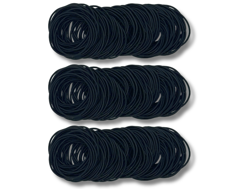 주르제이 고탄력 무매듭 머리끈 300개+파우치 3개