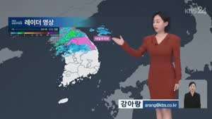 오늘자 KBS 강아랑 기상캐스터 움짤