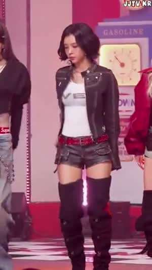 바이커 자켓 시스루 밀착 흰티 블랙 브라 케플러 김다연.mp4