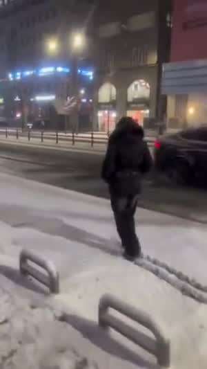 부산 사람이 눈을 보면