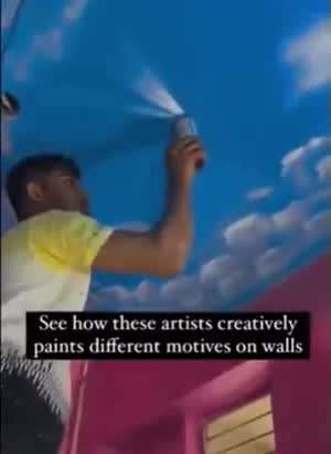 락카 스프레이로 그림 그리기