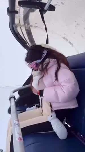 스키장리프트에서 두근두근