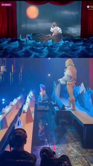 소리] 파도치는 바다에서 노래 부르는 장면의 무대 연출.mp4