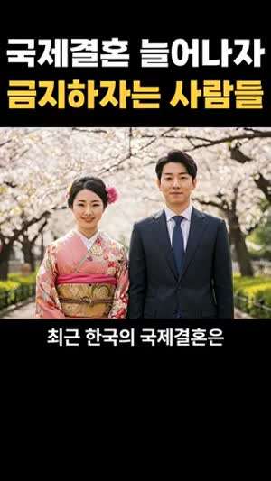 국제결혼 늘어나자 금지하자는 사람들