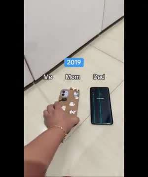 어느 가족의 6년간 폰 변화 과정