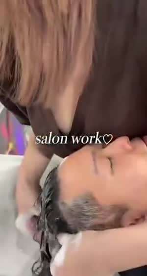 일주일에 세번 오는 남자 손님도 있다는 일본의 한 미용실