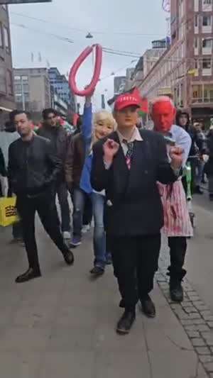 뉴욕의 반트럼프 시위현장