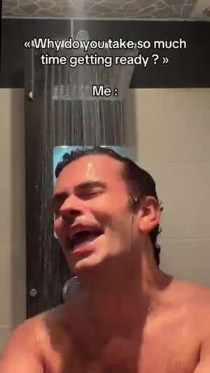 내가 샤워할 때 오래 걸리는 이유