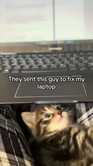 They sent this guy to fix my laptop