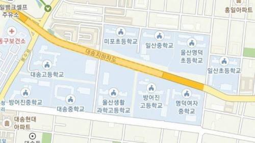 울산의 전설적인 학교 배치