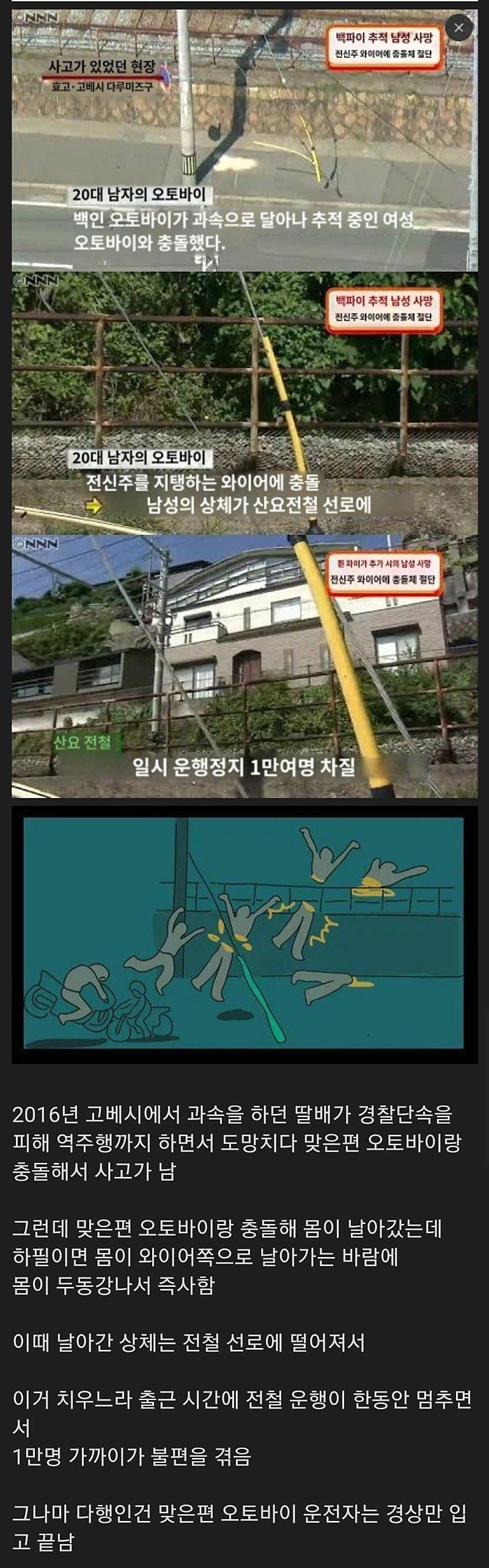 약혐)....몸이 토막난 오토바이 사고