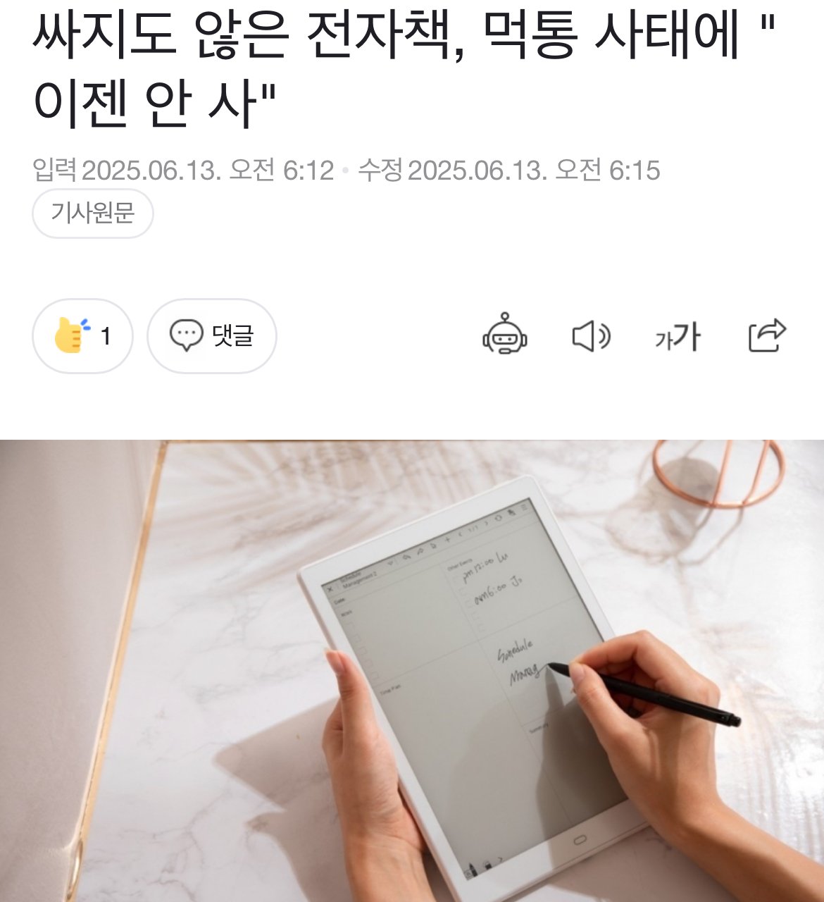 현재 ㅈ됐다는 e북 전자책 시장 근황
