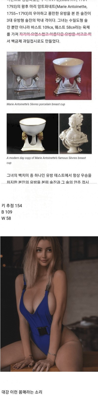 마리 앙트와네트 몸매 추정