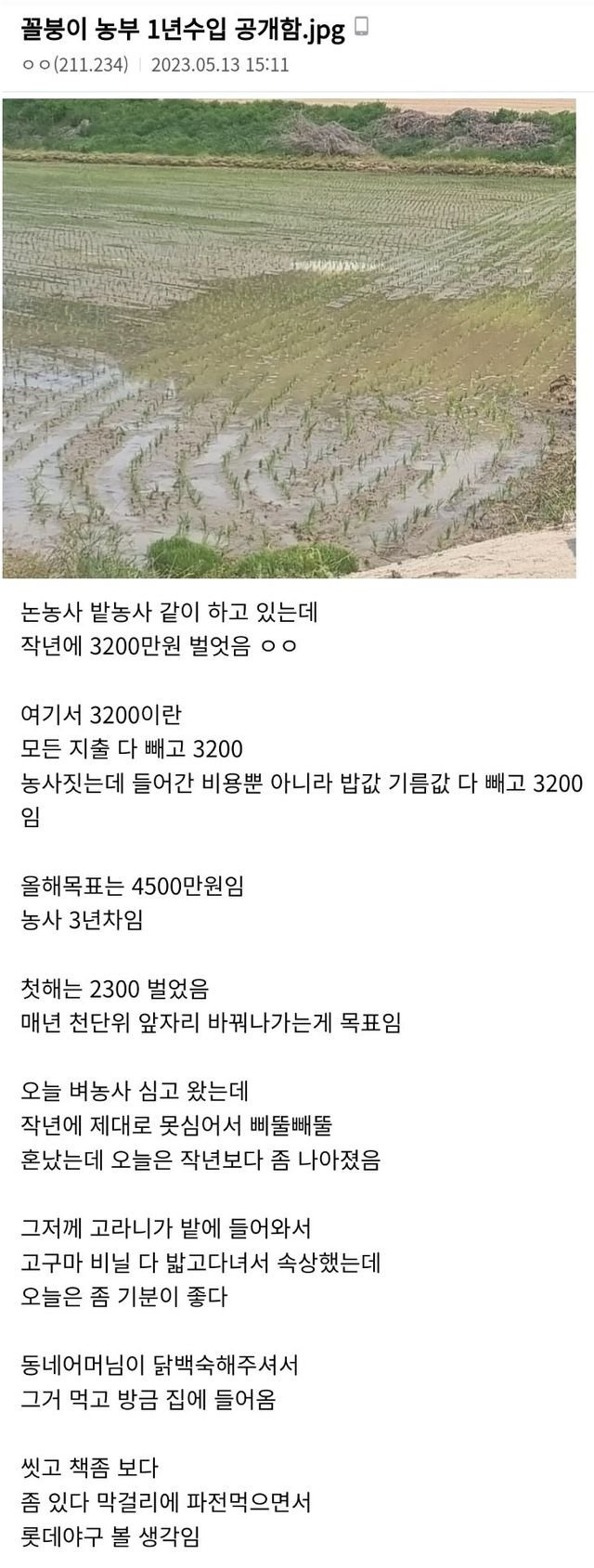 농사로 연 3200만원 번다는 디씨인