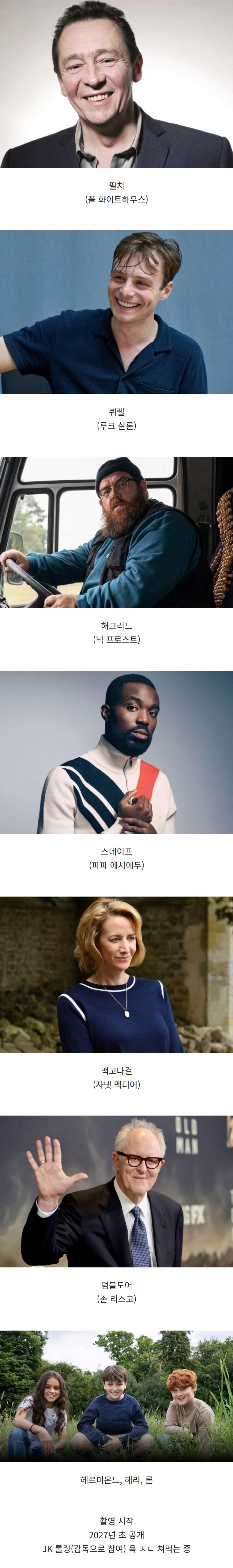 HBO 대형 프로젝트 "해리포터 리부트" 배역 캐스팅 근황