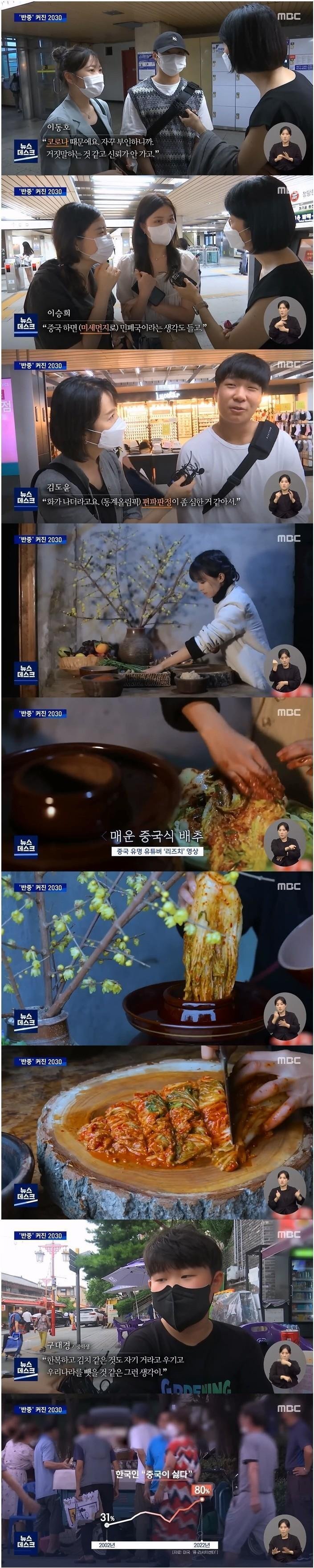 중국이 너무 싫다는 20,30대