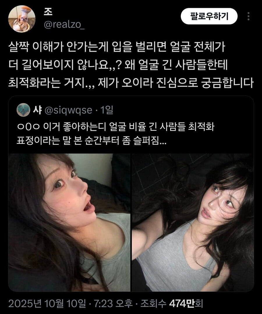 얼굴 긴 사람들의 최적화 표정