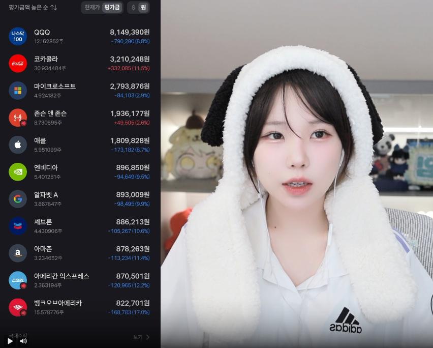 존예녀 주식계좌 근황 공개