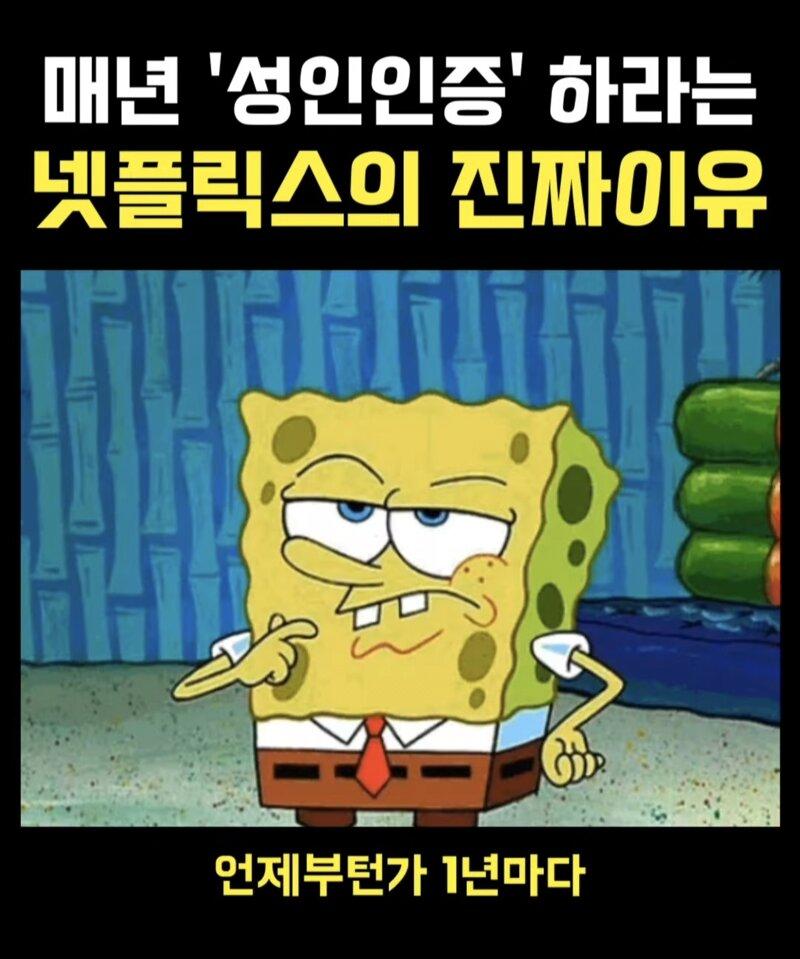 OTT에서 매년 1회 성인인증 받는 이유